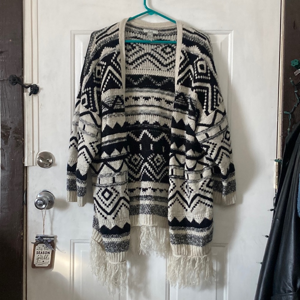 Fringed sweater made by lani
